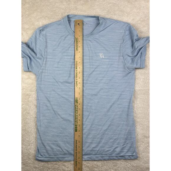 Young LA Shirt Mens Large Light Blue Short Sleeve Performance Stretch Training - Picture 5 of 7